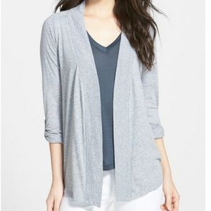 Splendid shawl collar open front cardigan